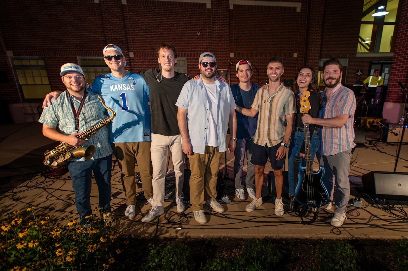 Members of the Socially Acceptable Band posing for a picture